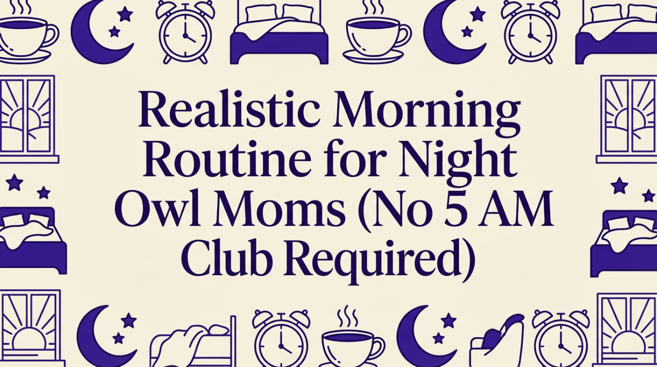 Realistic Morning Routine for Night Owl Moms (No 5 AM Club Required)