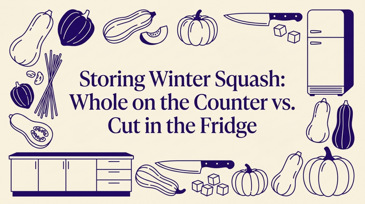 Storing Winter Squash: Whole on the Counter vs. Cut in the Fridge