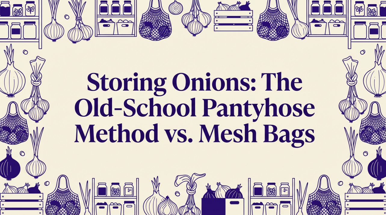 Storing Onions: The Old-School Pantyhose Method vs. Mesh Bags
