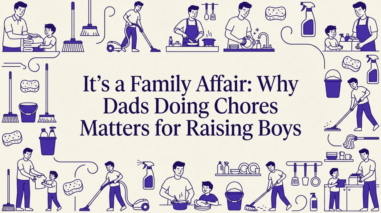 It’s a Family Affair: Why Dads Doing Chores Matters for Raising Boys