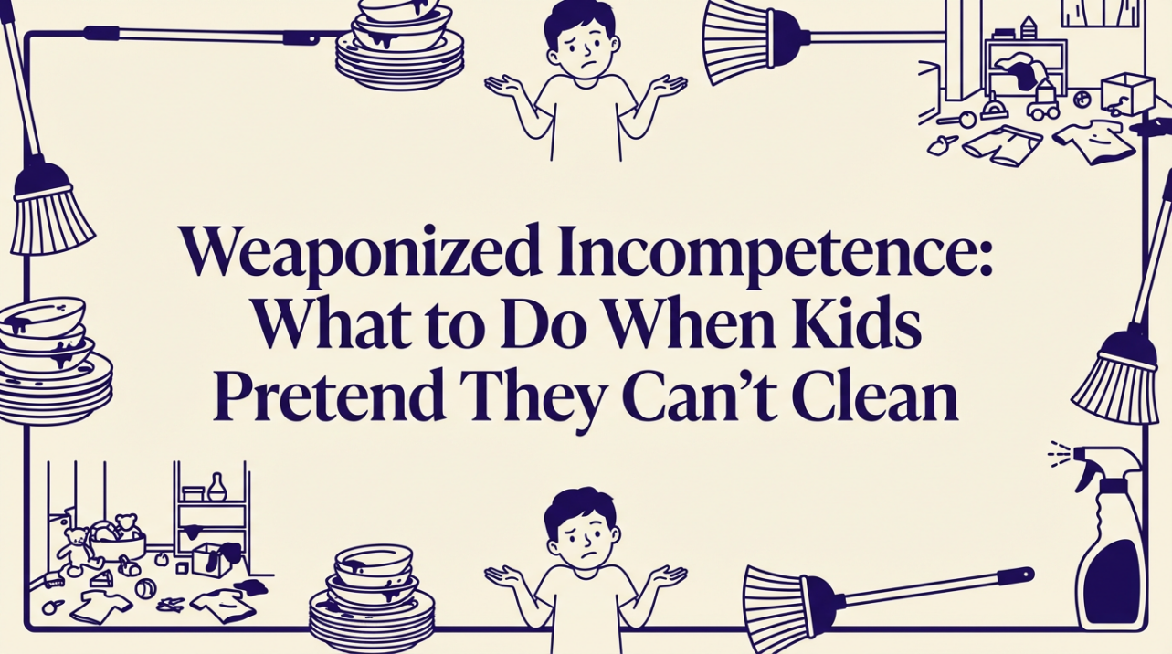 Weaponized Incompetence: What to Do When Kids Pretend They Can’t Clean
