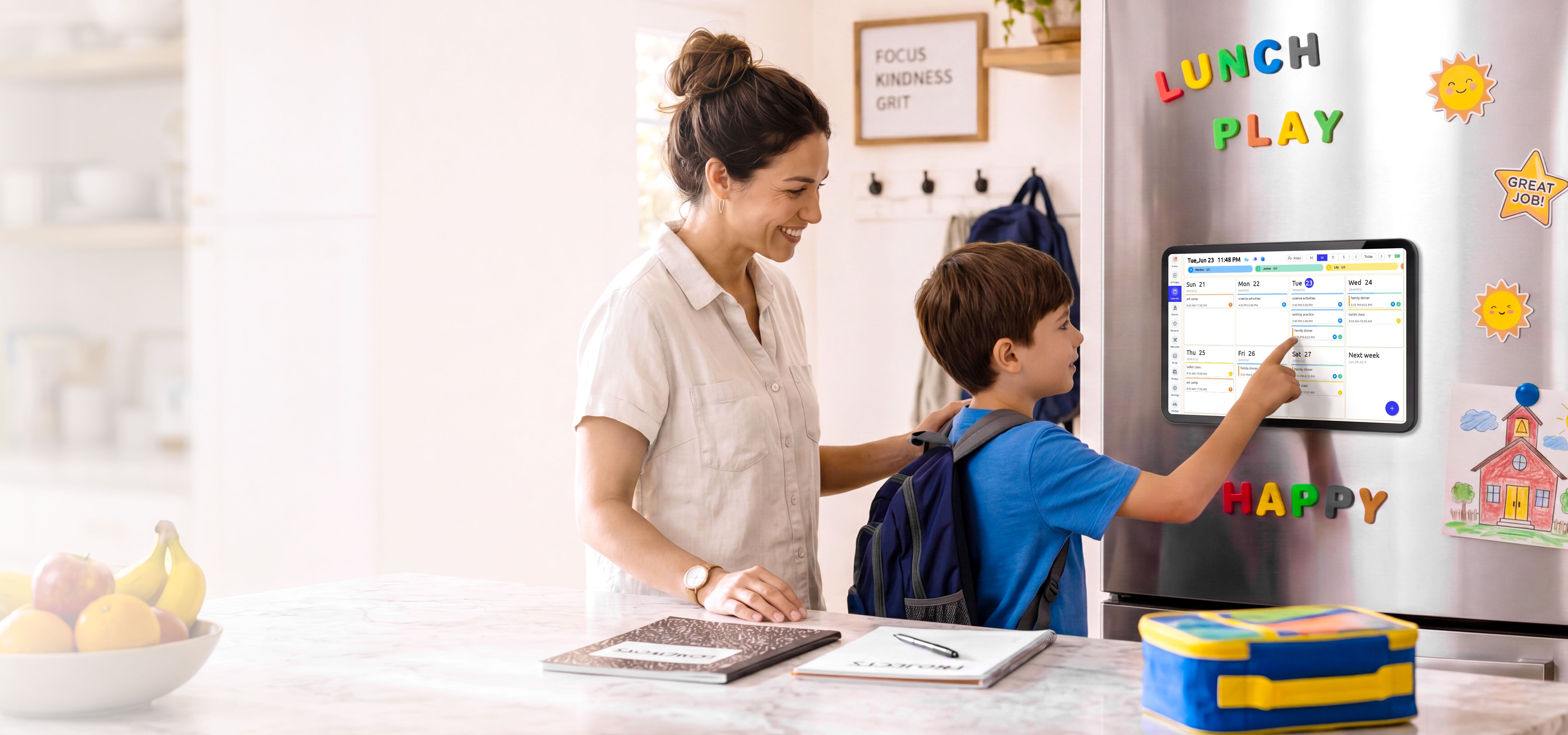 Homeschool Families: How a Fridge Calendar Structures the School Day at Home