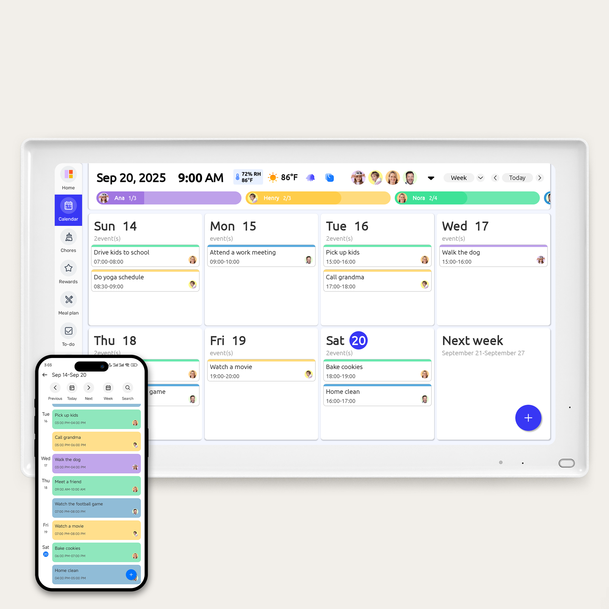 Everblog 21.5" Digital Calendar