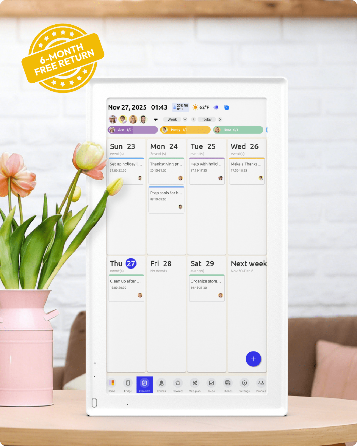 Everblog 21.5" Digital Calendar - Everblog