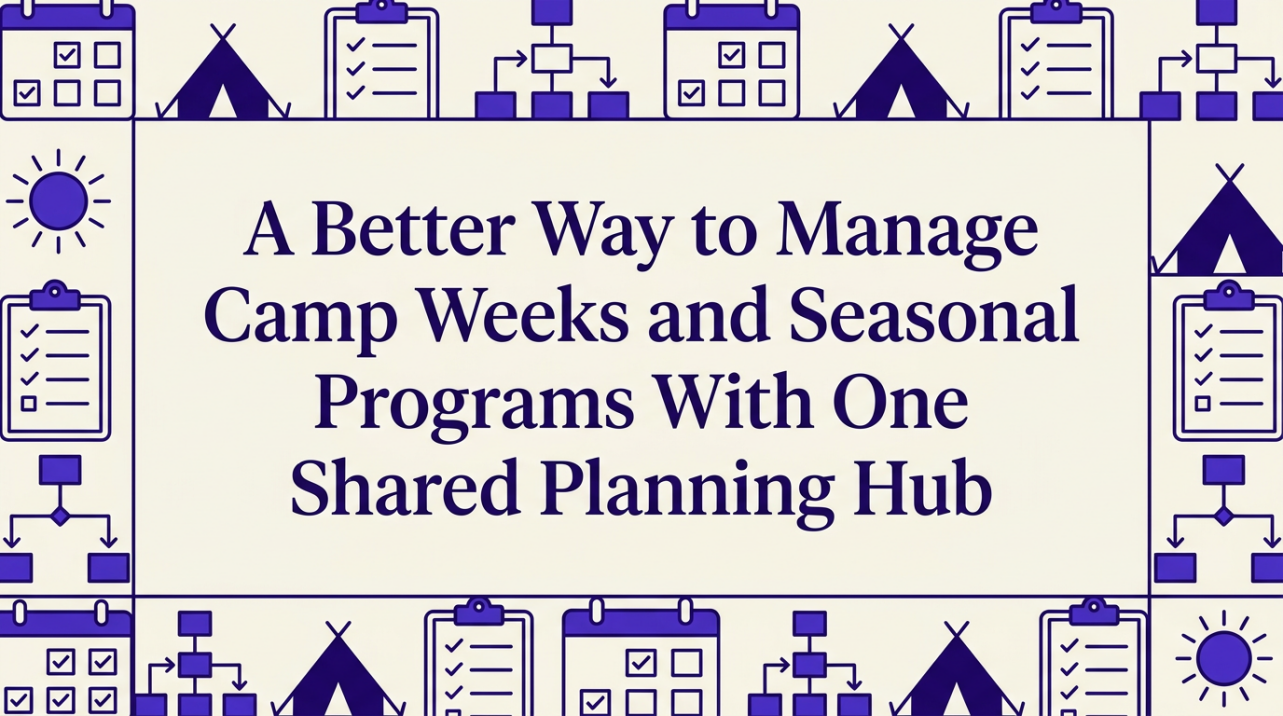 A centralized planning hub surrounded by calendar and task icons