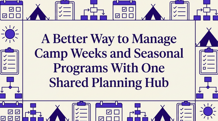 A centralized planning hub surrounded by calendar and task icons