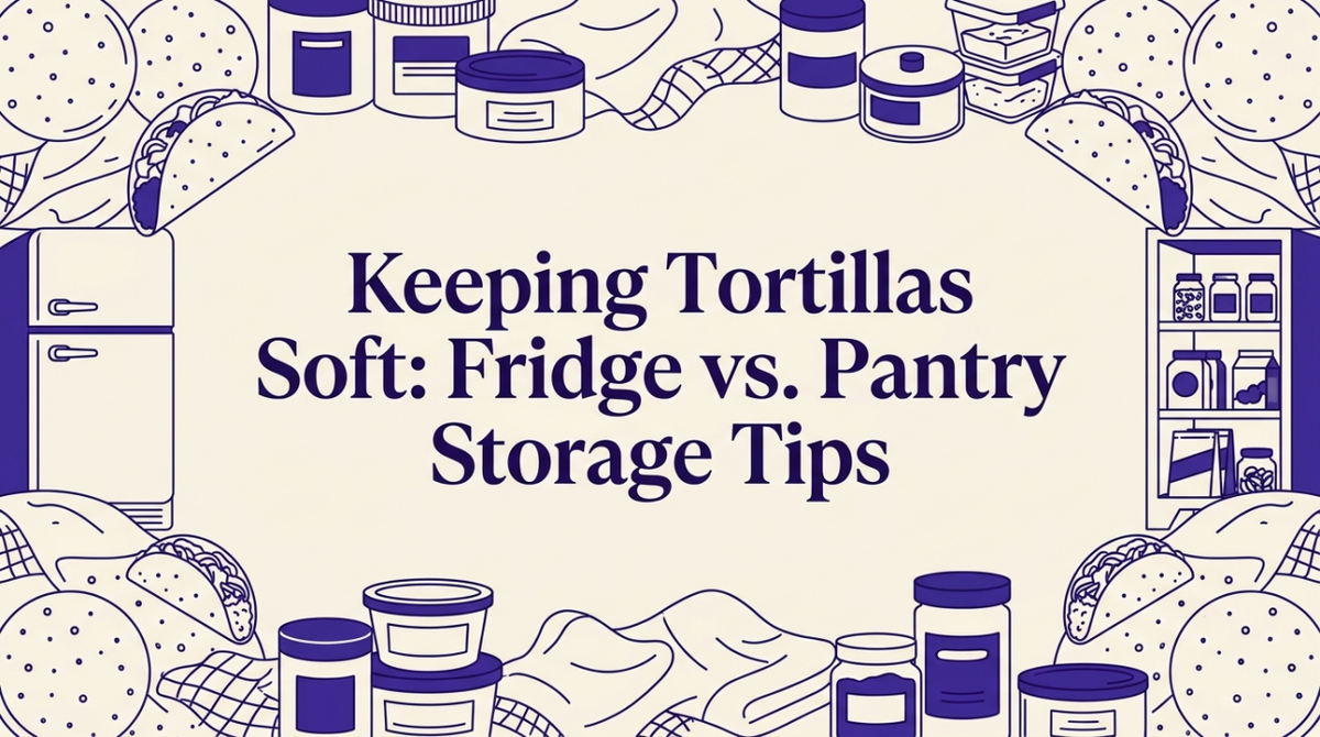 A stack of soft tortillas on a wooden board in warm kitchen lighting
