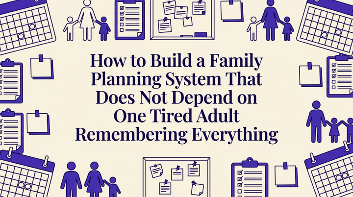A visual transformation from scattered planning chaos to organized shared family system