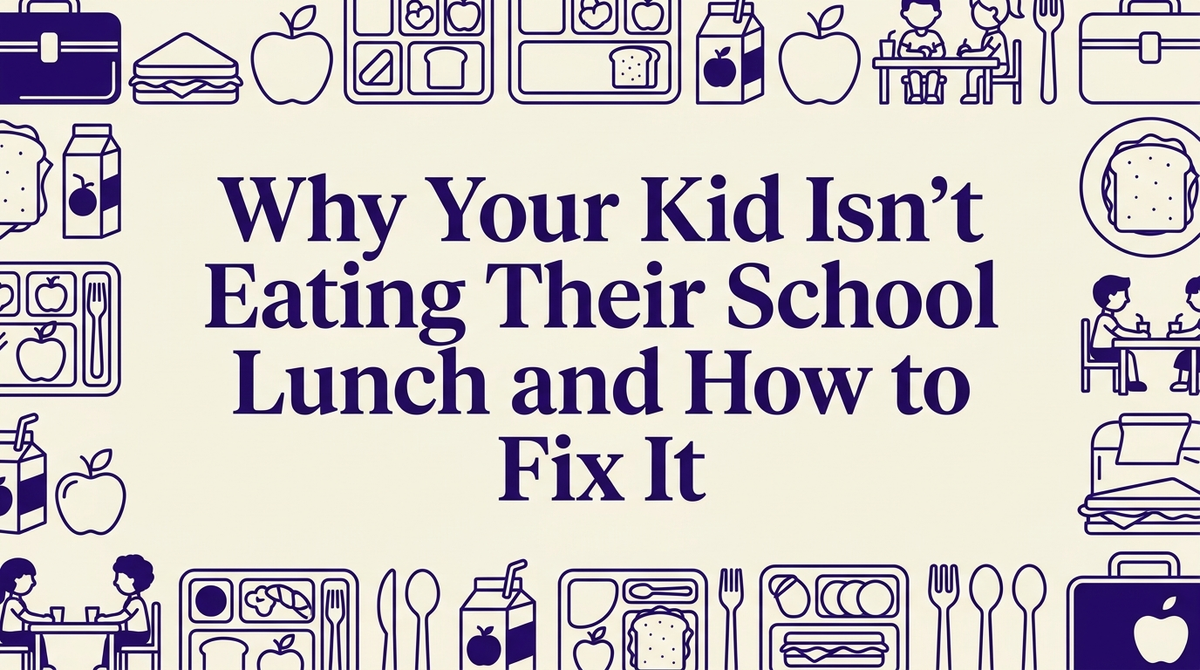 Child's lunchbox on school cafeteria table with natural lighting