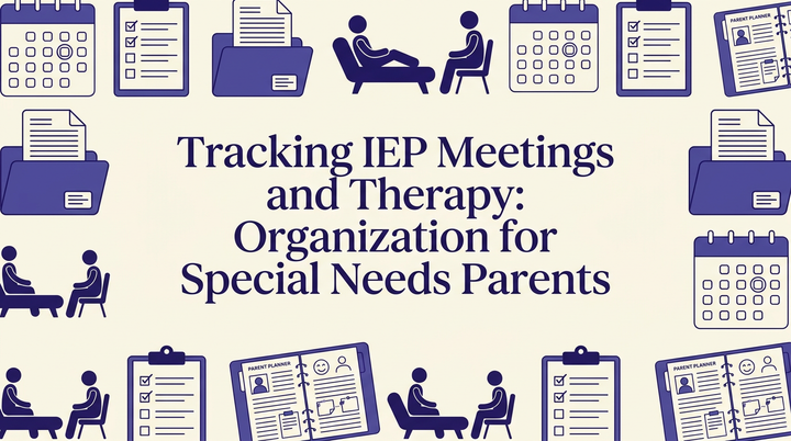 Organized calendar and document system for IEP and therapy tracking