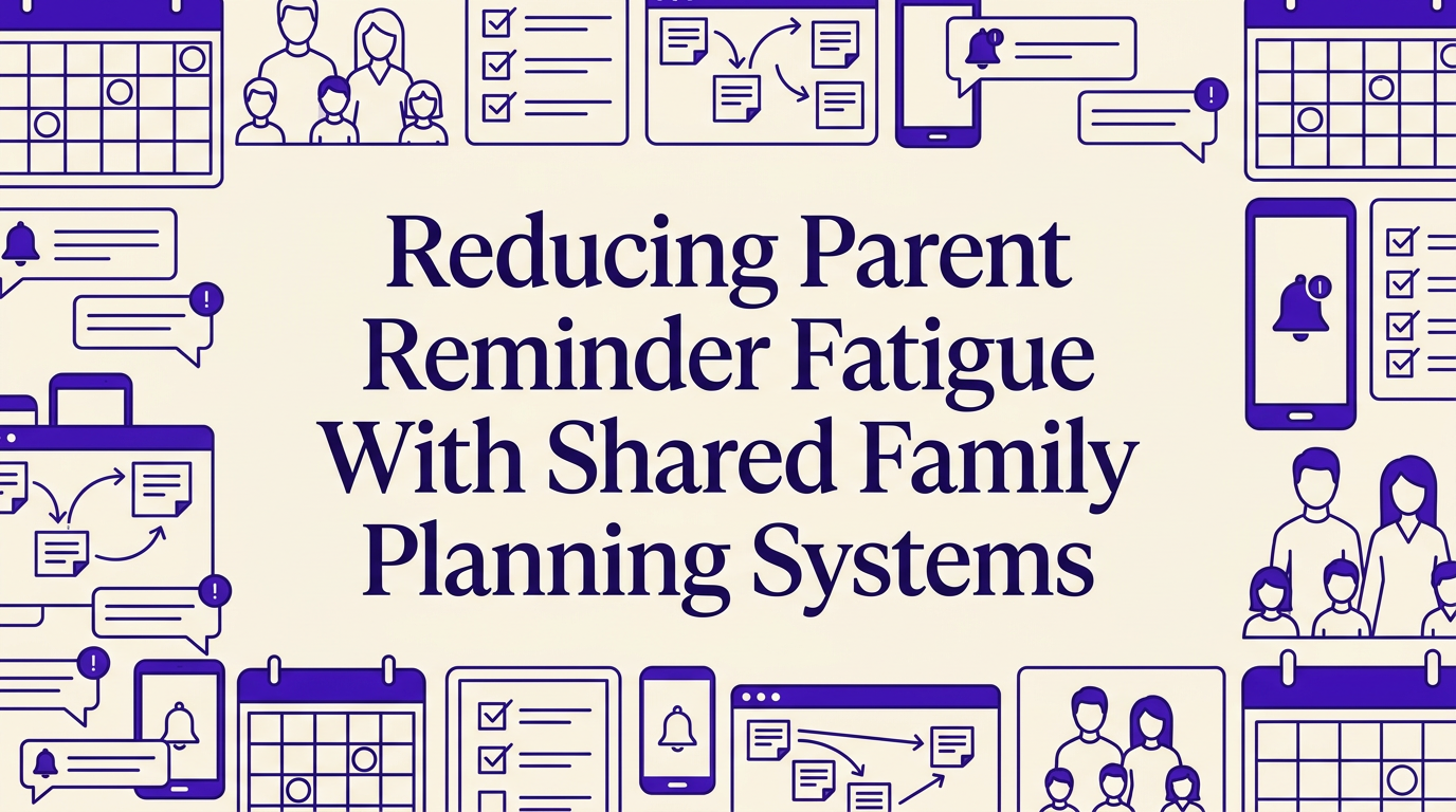 Organized family planning dashboard with calendars and task lists