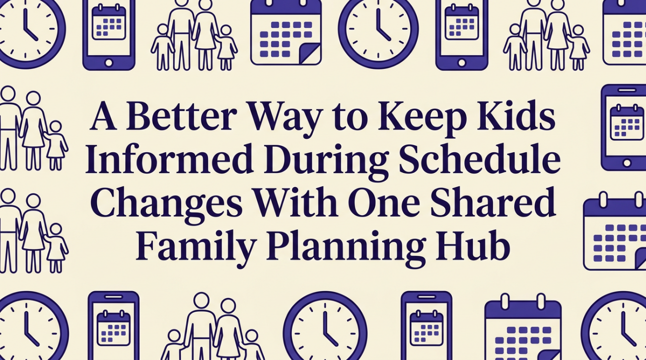 Organized family planning hub with calendar, checklists, and color-coded schedule sections