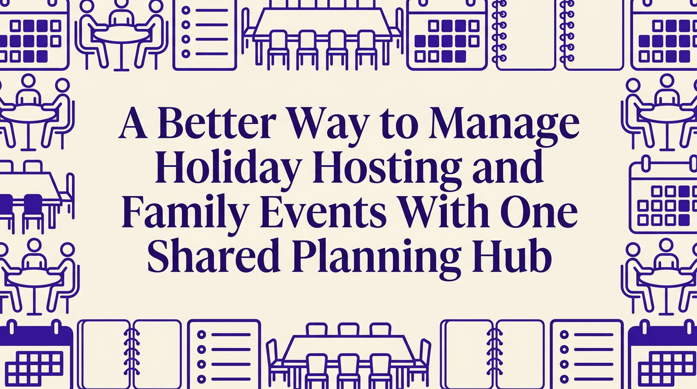Organized planning hub connecting calendar, lists, and tasks