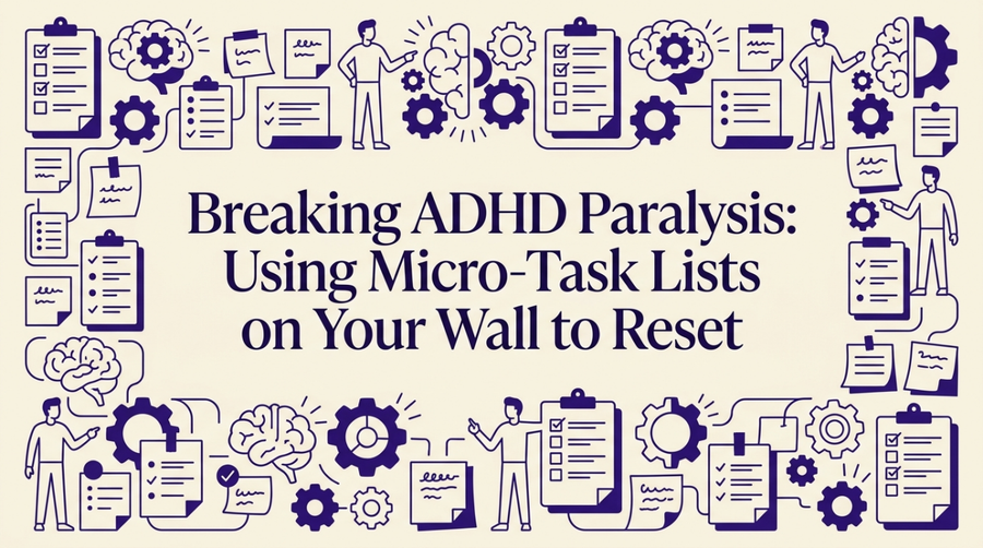 ADHD Paralysis: Use a Micro-Task Wall List to Reset