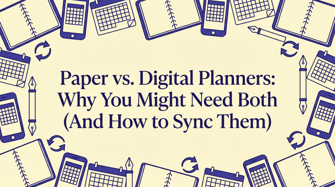 Paper vs. Digital Planners: Why You Might Need Both (And How to Sync Them)