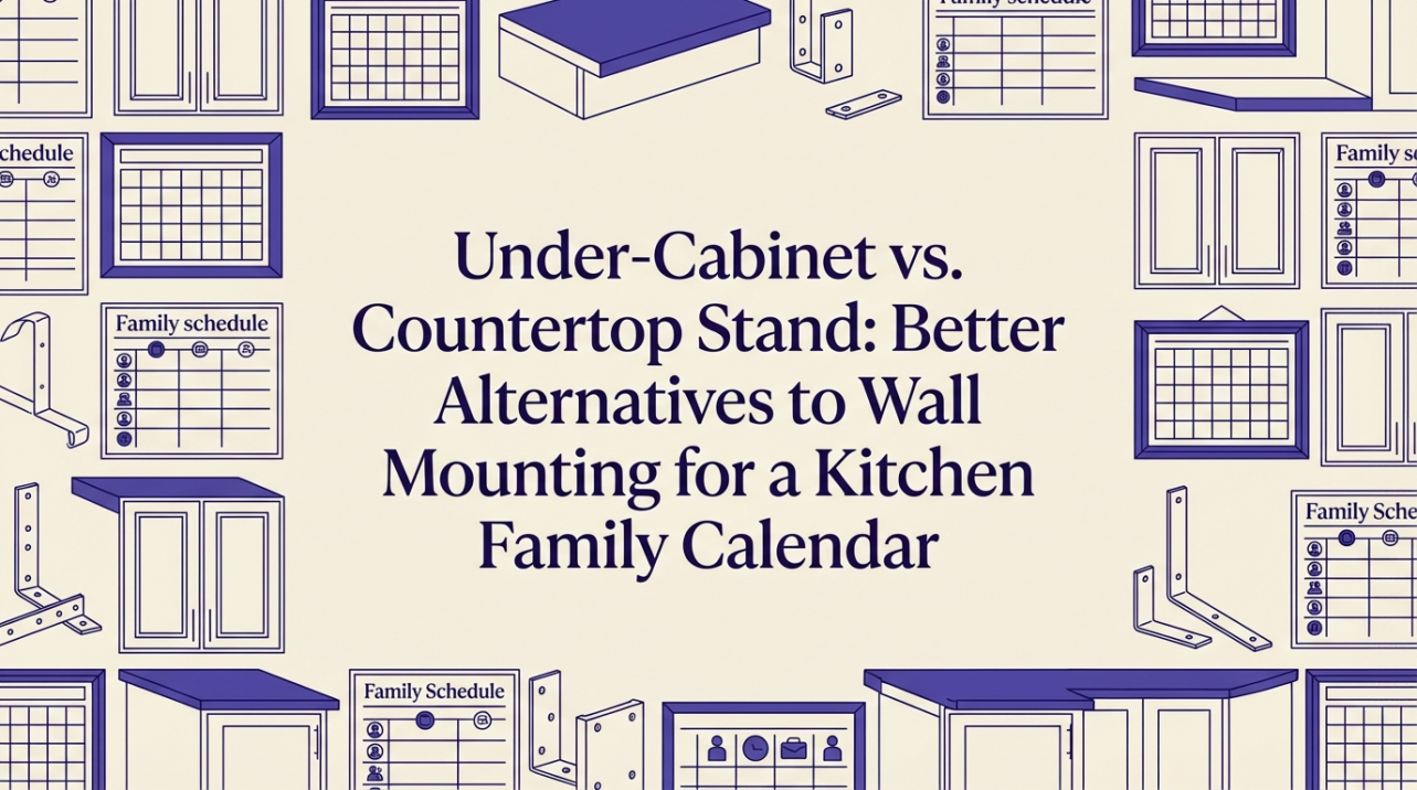 Under-Cabinet vs. Countertop Stand: Better Alternatives to Wall Mounting for a Kitchen Family Calendar