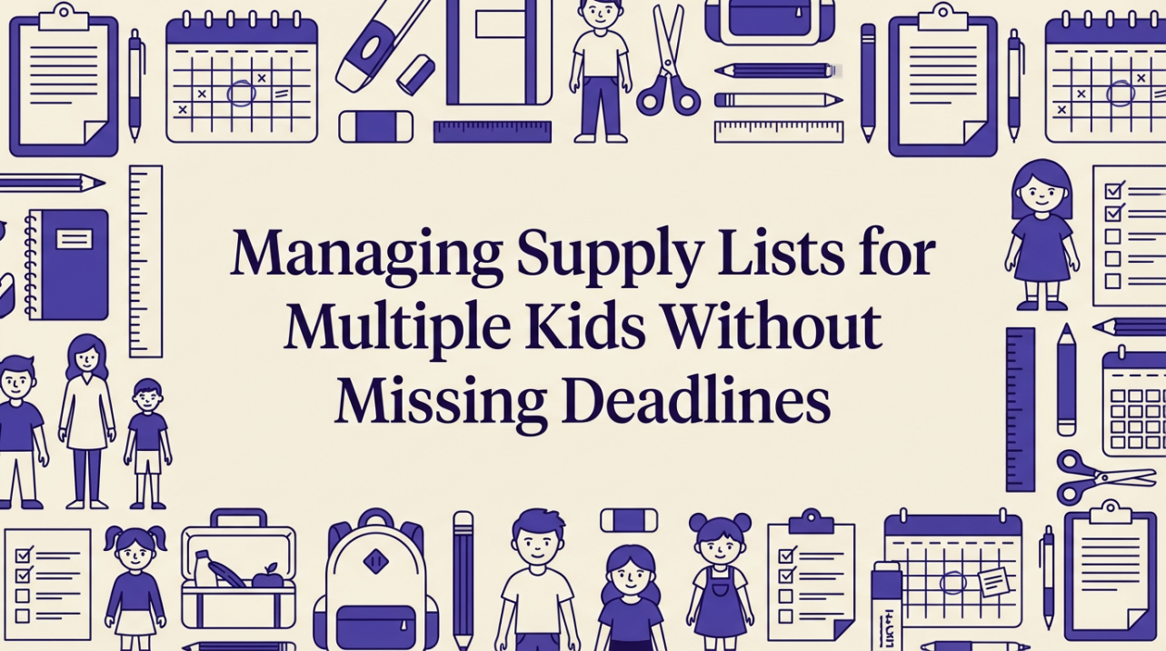 Managing Supply Lists for Multiple Kids Without Missing Deadlines