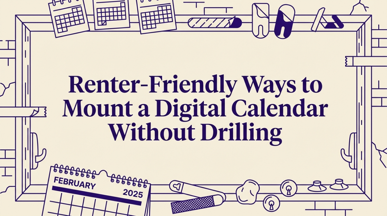 Renter-Friendly Ways to Mount a Digital Calendar Without Drilling