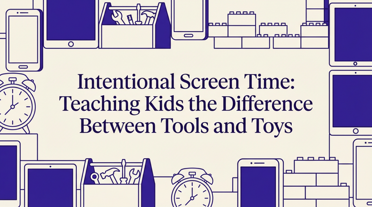 Intentional Screen Time: Teaching Kids the Difference Between Tools and Toys
