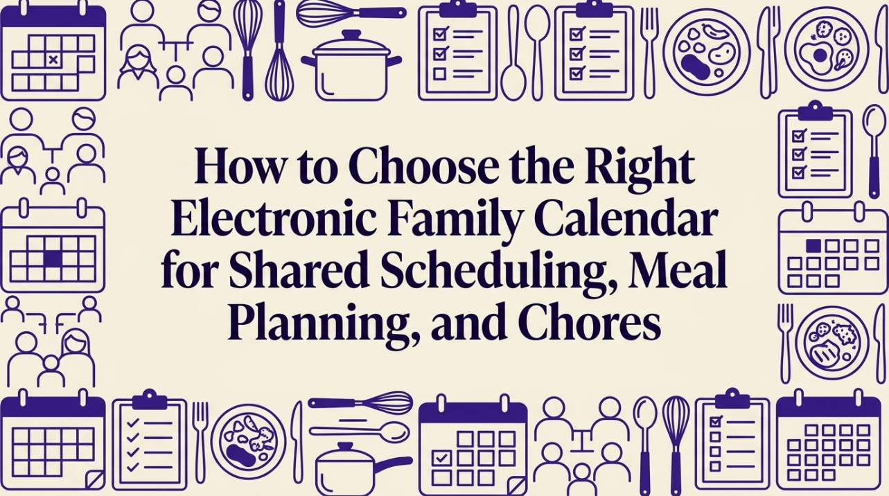 How to Choose the Right Electronic Family Calendar for Shared Scheduling, Meal Planning, and Chores