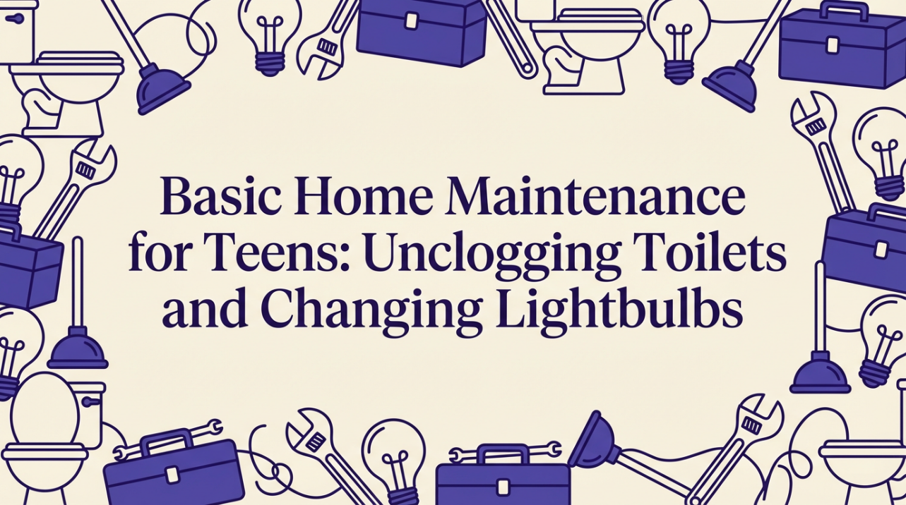 Basic Home Maintenance for Teens: Unclogging Toilets and Changing Lightbulbs