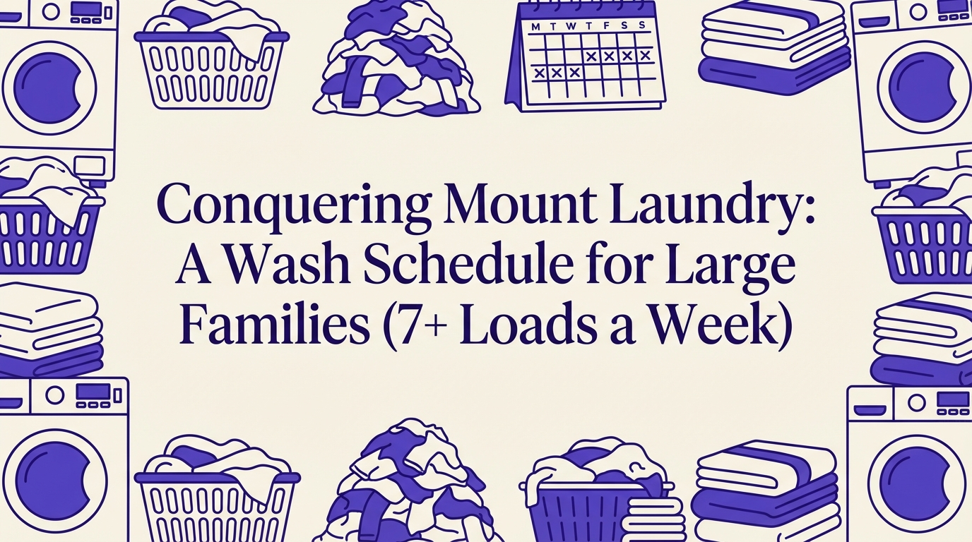 Conquering Mount Laundry: A Wash Schedule for Large Families (7+ Loads a Week)