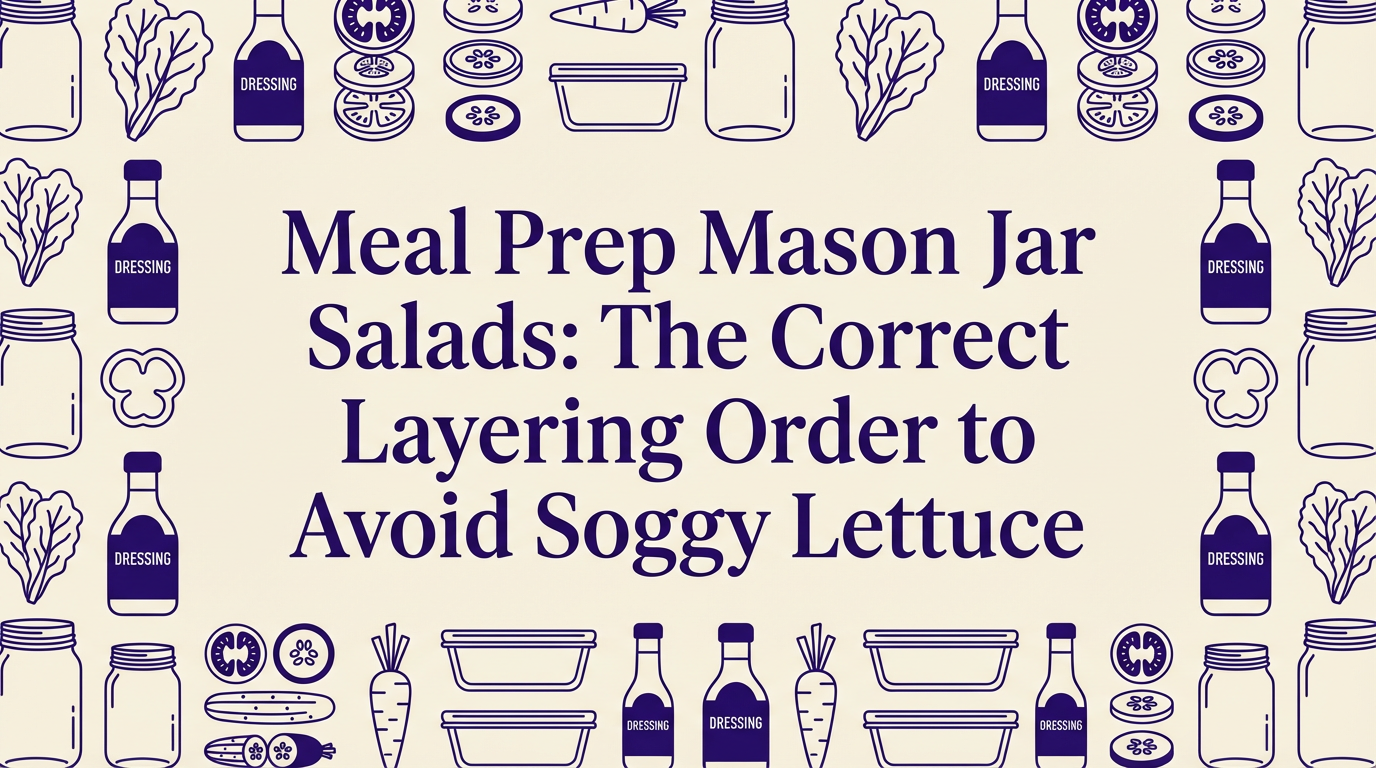 Meal Prep Mason Jar Salads: The Correct Layering Order to Avoid Soggy Lettuce