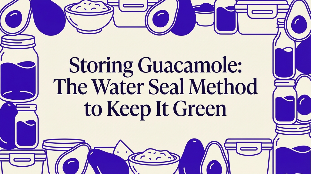 Storing Guacamole: The Water Seal Method to Keep It Green