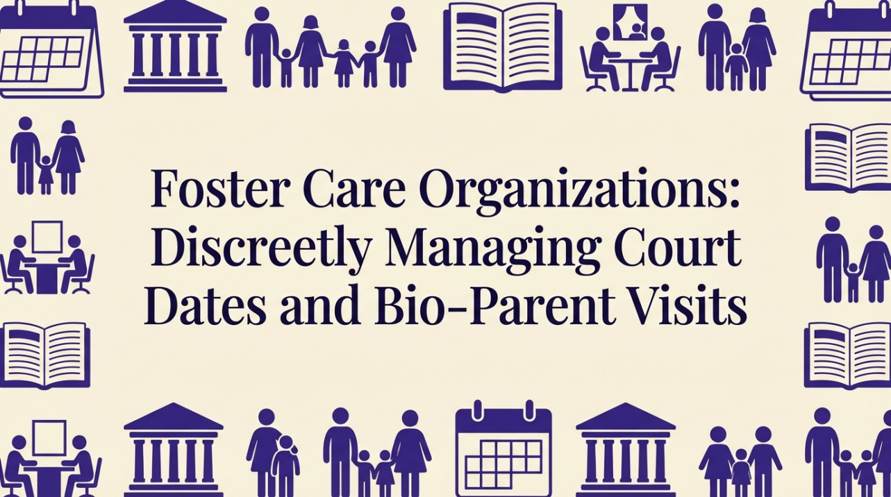 Foster Care Organizations: Discreetly Managing Court Dates and Bio-Parent Visits