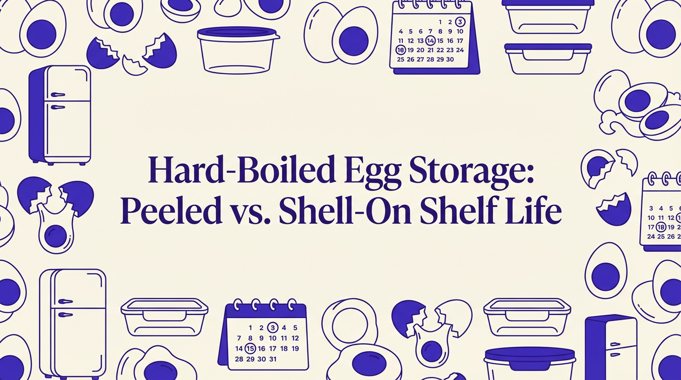 Hard-Boiled Egg Storage: Peeled vs. Shell-On Shelf Life