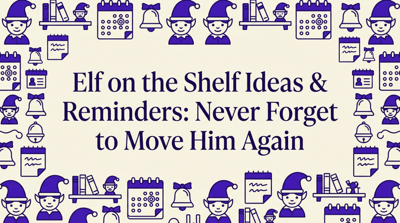 Elf on the Shelf Ideas & Reminders: Never Forget to Move Him Again