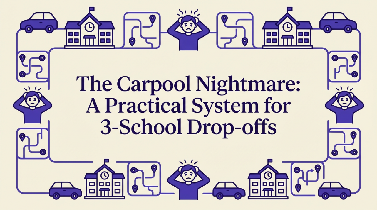 The Carpool Nightmare: A Practical System for 3-School Drop-offs