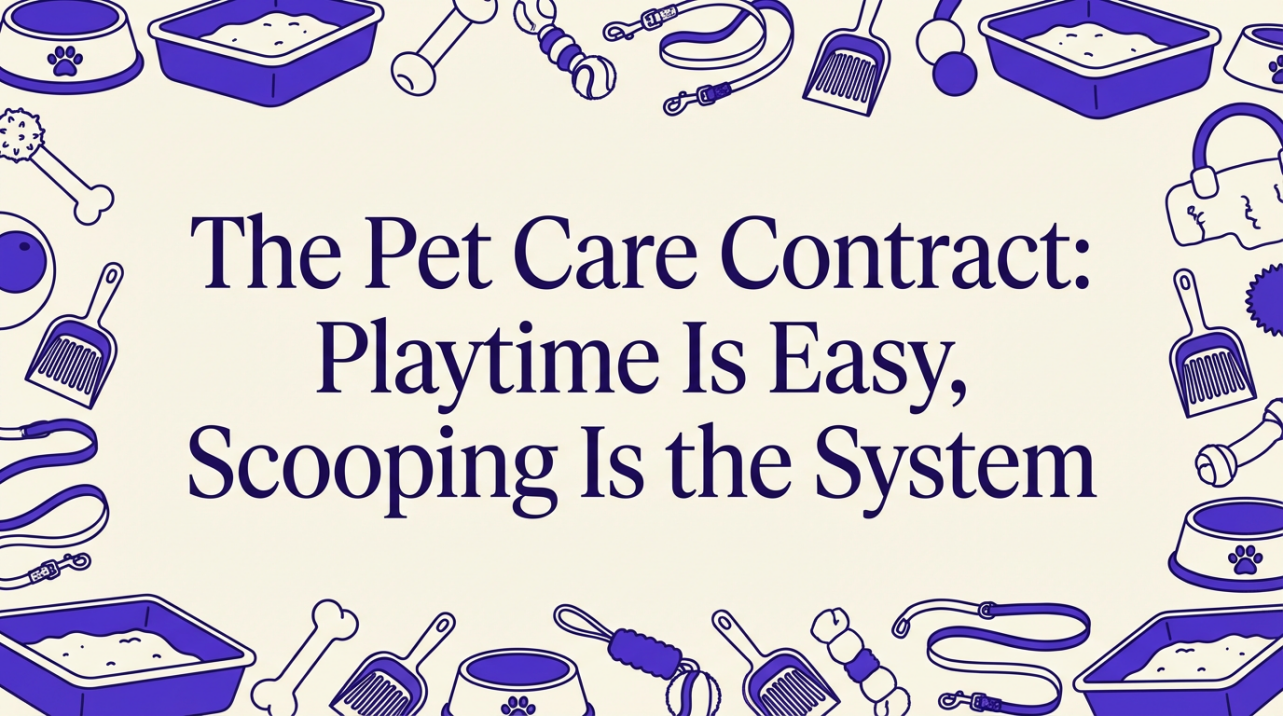 The Pet Care Contract: Playtime Is Easy, Scooping Is the System