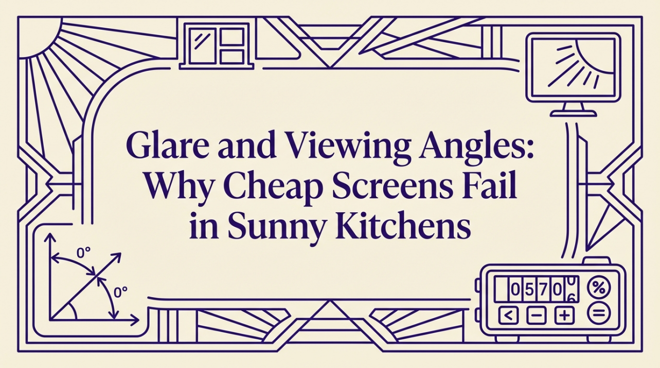 Glare and Viewing Angles: Why Cheap Screens Fail in Sunny Kitchens