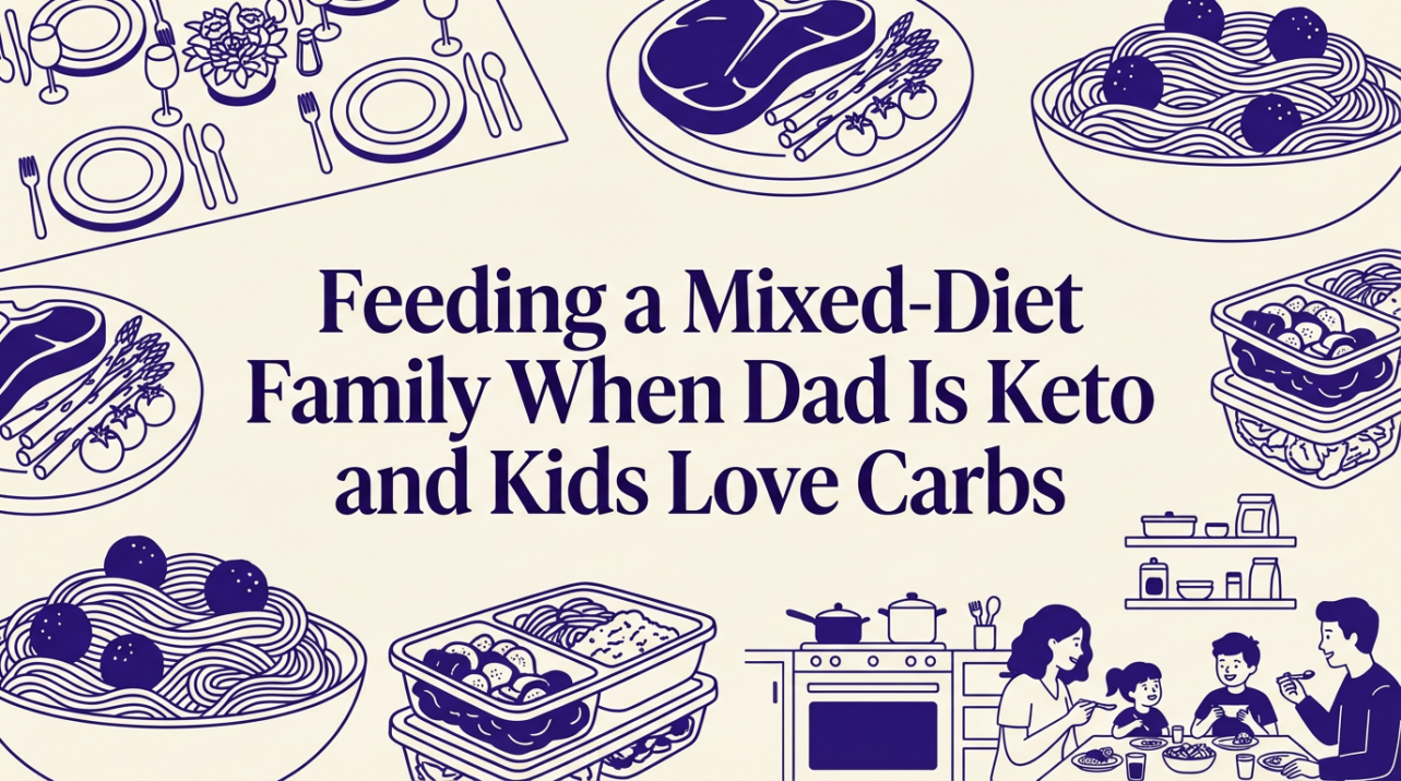 Feeding a Mixed-Diet Family When Dad Is Keto and Kids Love Carbs