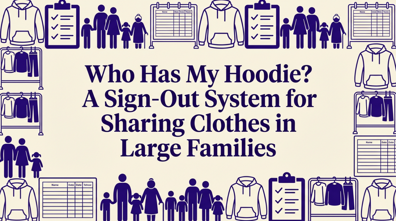 Who Has My Hoodie? A Sign-Out System for Sharing Clothes in Large Families