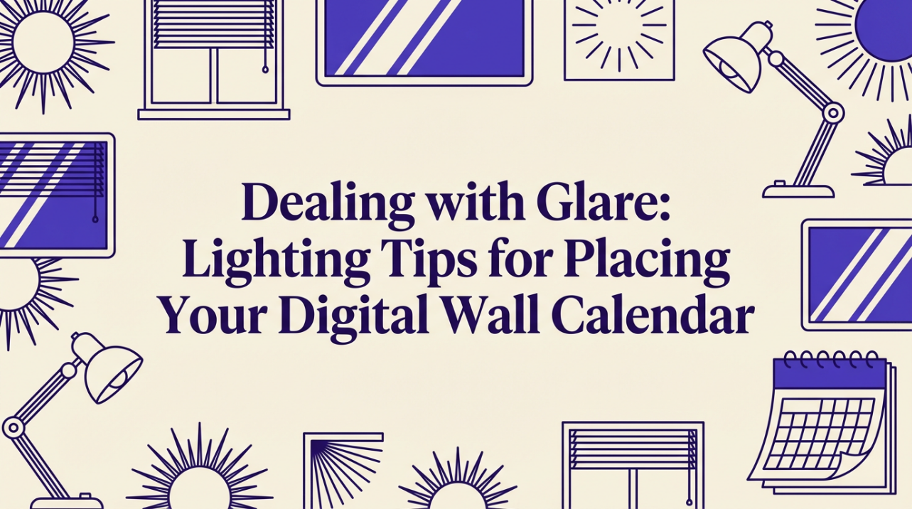 Dealing with Glare: Lighting Tips for Placing Your Digital Wall Calendar