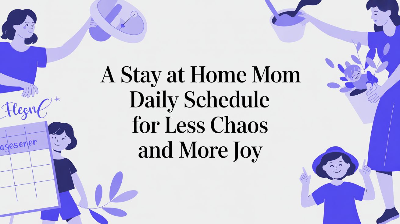 A Stay At Home Mom Daily Schedule For Less Chaos and More Joy - Everblog