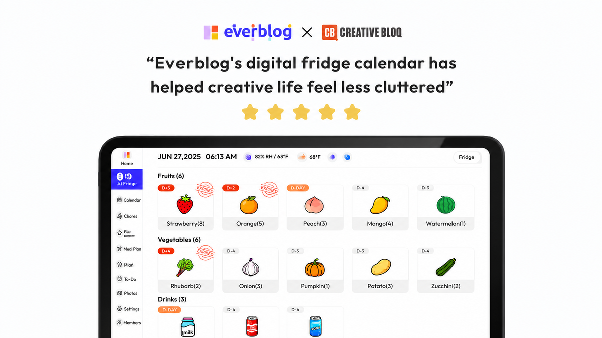Creative Bloq Shares How Everblog FridgeCal™ Simplifies Daily Life