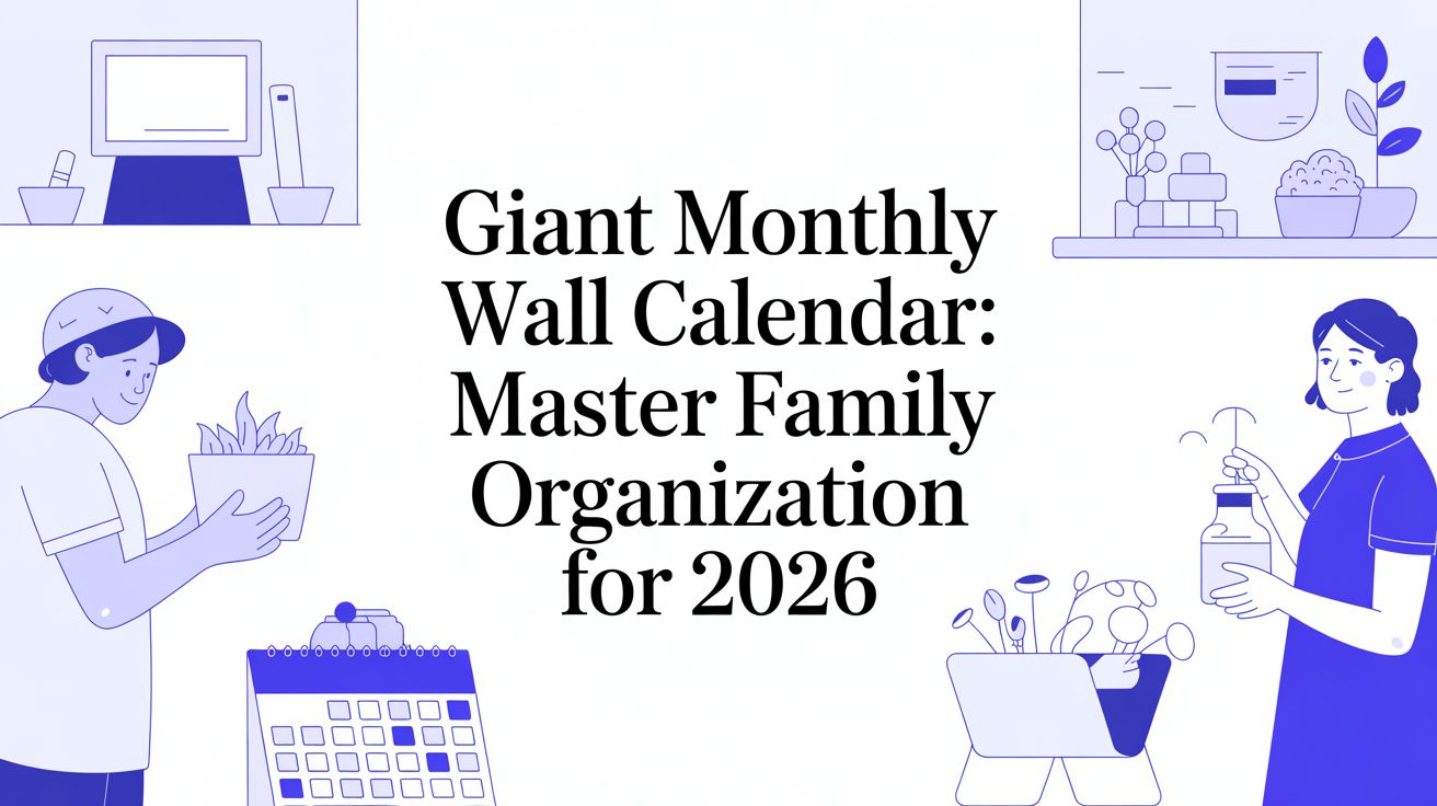 Giant Monthly Wall Calendar: Master Family Organization for 2026