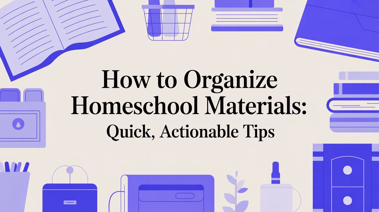 How to organize homeschool materials: Quick, actionable tips