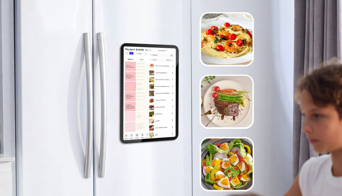 everblog fridgecal showing weekly recipes and ingredients available at home