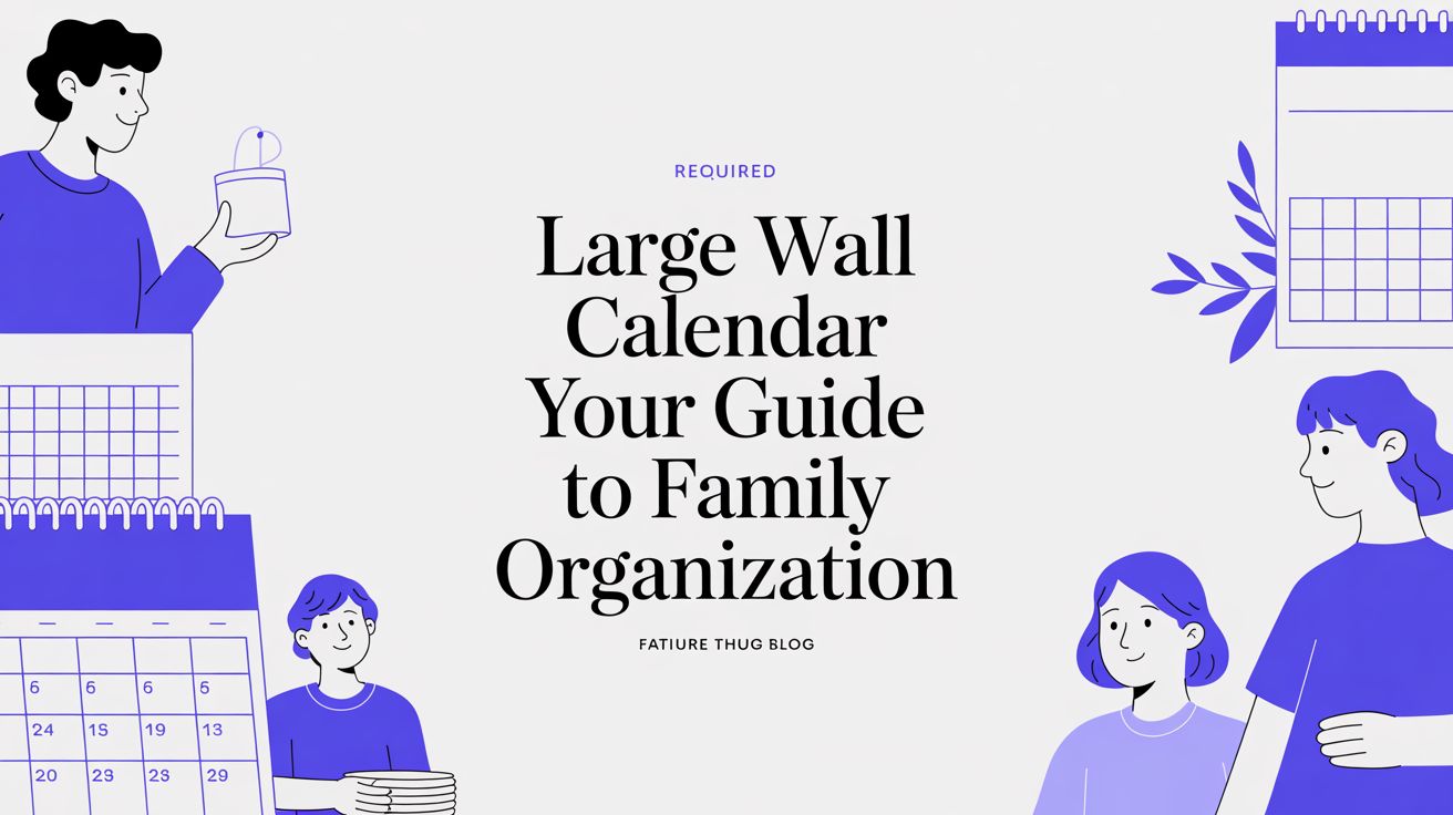 Large Wall Calendar Your Guide to Family Organization