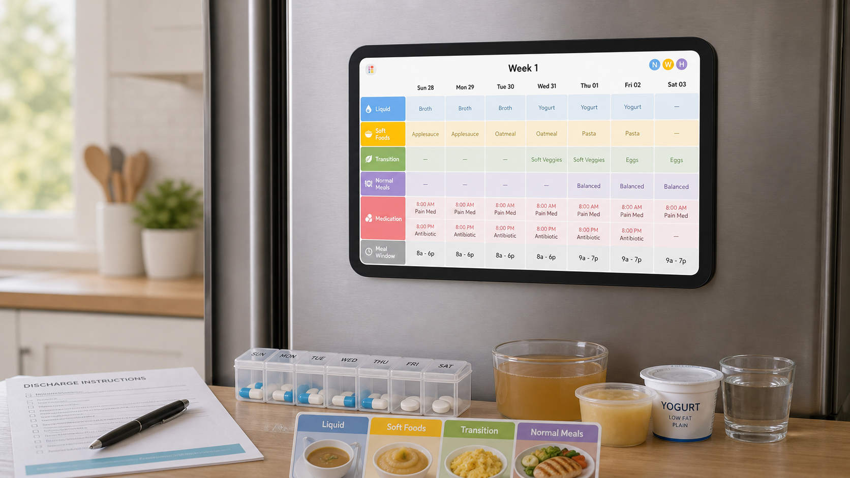 How a Fridge Calendar Helps Families Plan Recovery Meals