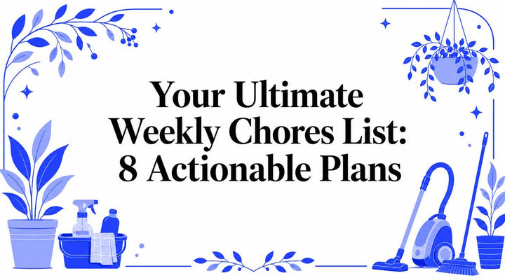 Your Ultimate Weekly Chores List: 8 Actionable Plans