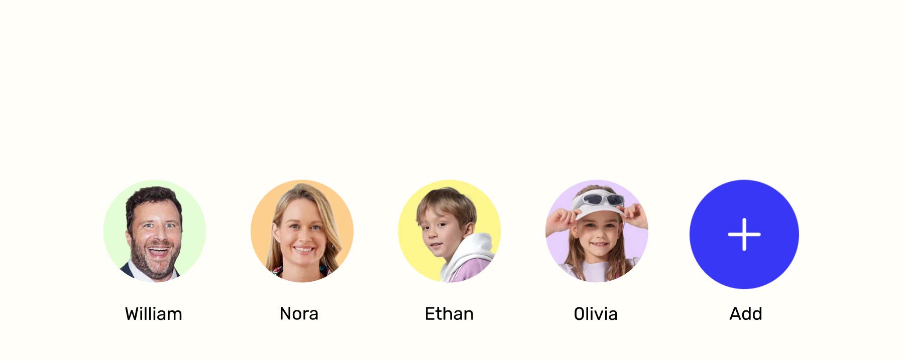 ​Everblog digital calendar allowing users to customize family member avatars​