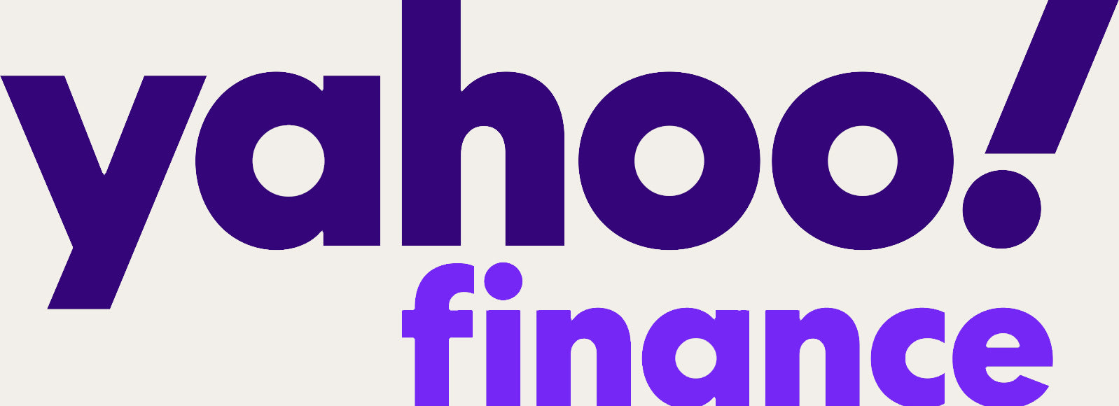 Yahoo Finance logo in purple on a white background