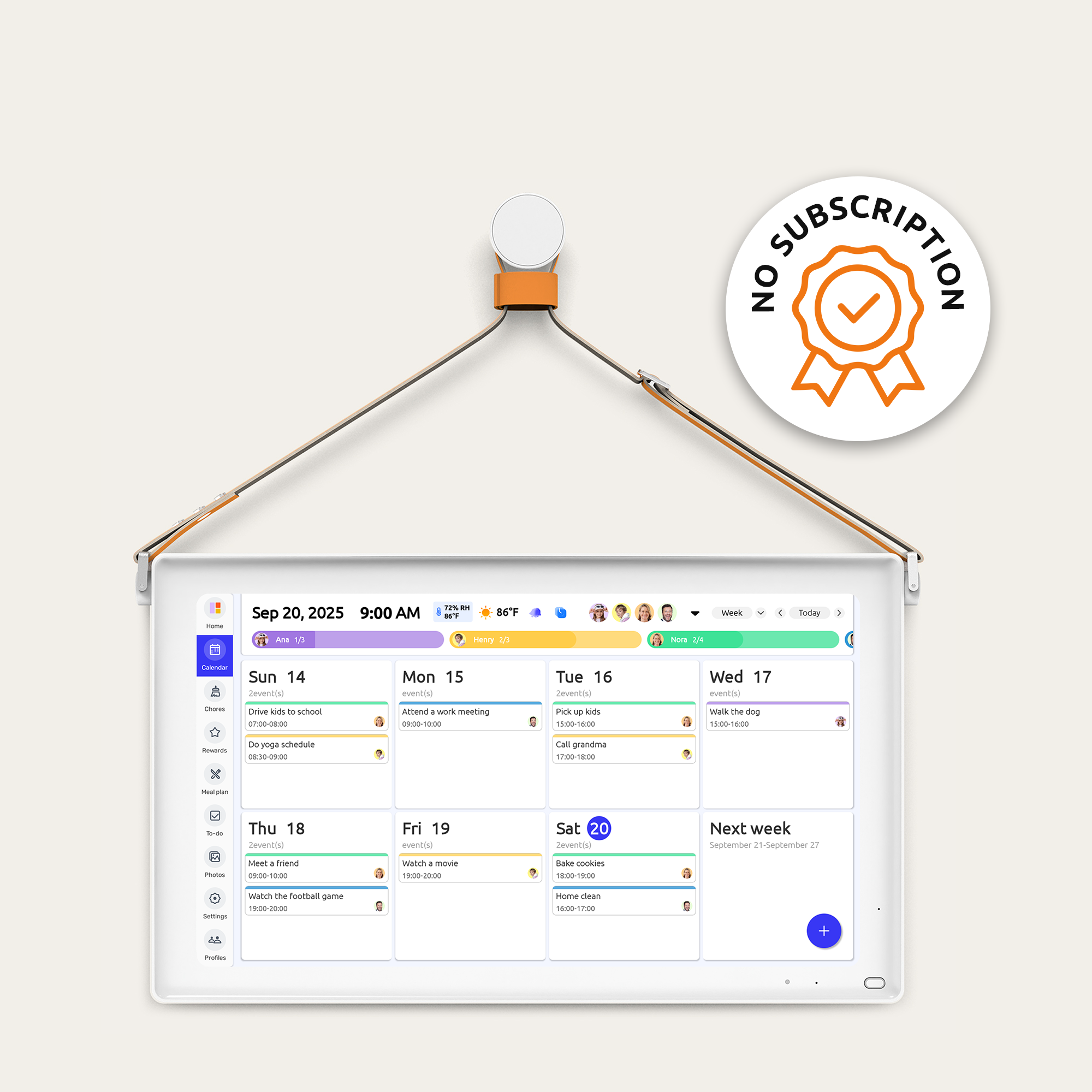 Everblog 21.5" Digital Calendar