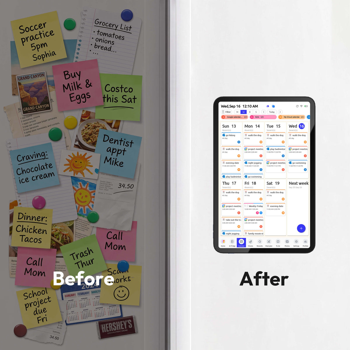 Everblog 13.4" FridgeCal™  AI Fridge Calendar