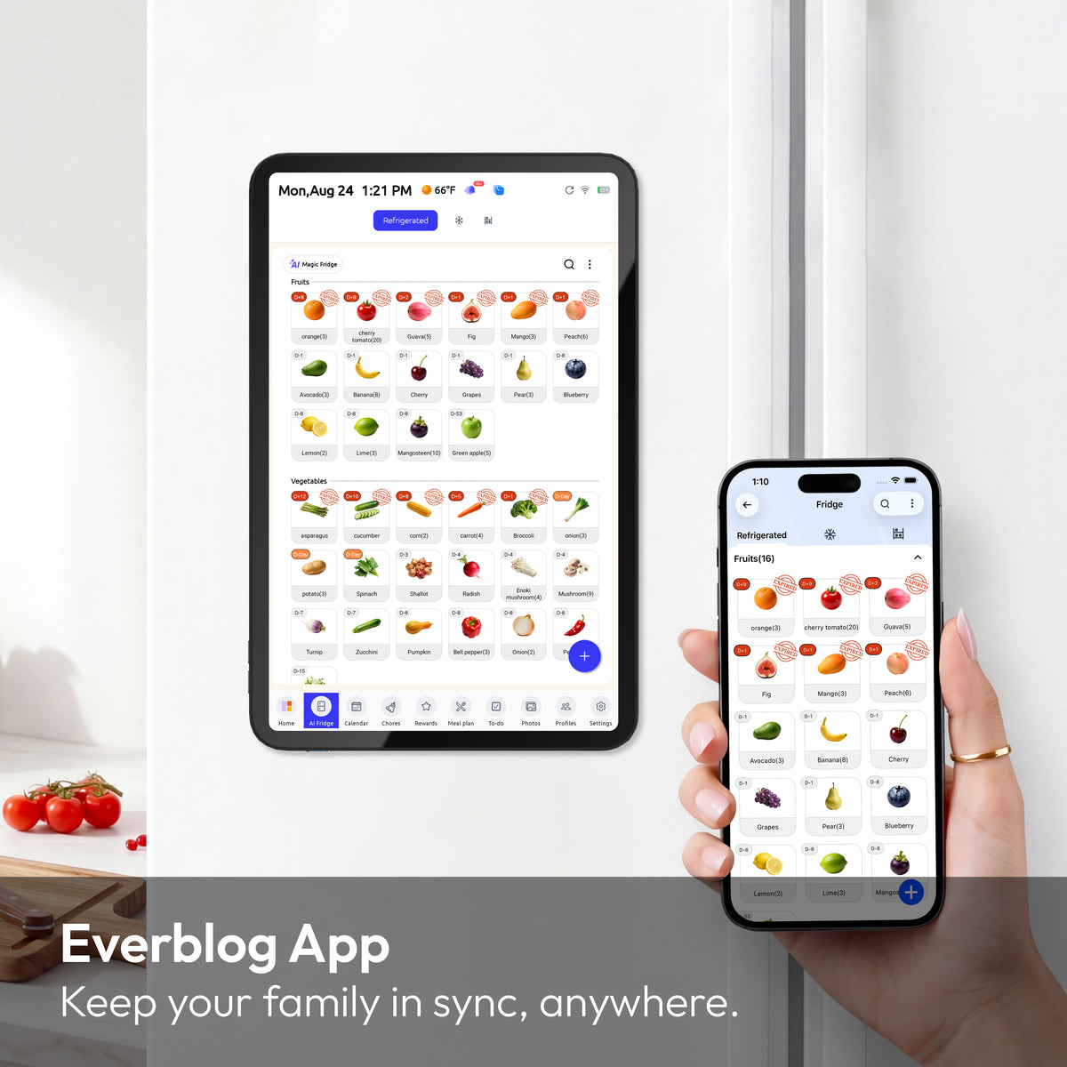 Everblog 13.4" FridgeCal™  AI Fridge Calendar